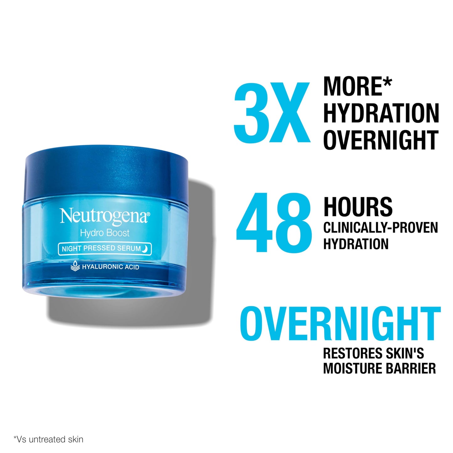 Neutrogena, Hydro Boost Night Pressed Serum with Hyaluronic Acid, 1.7 Ounce