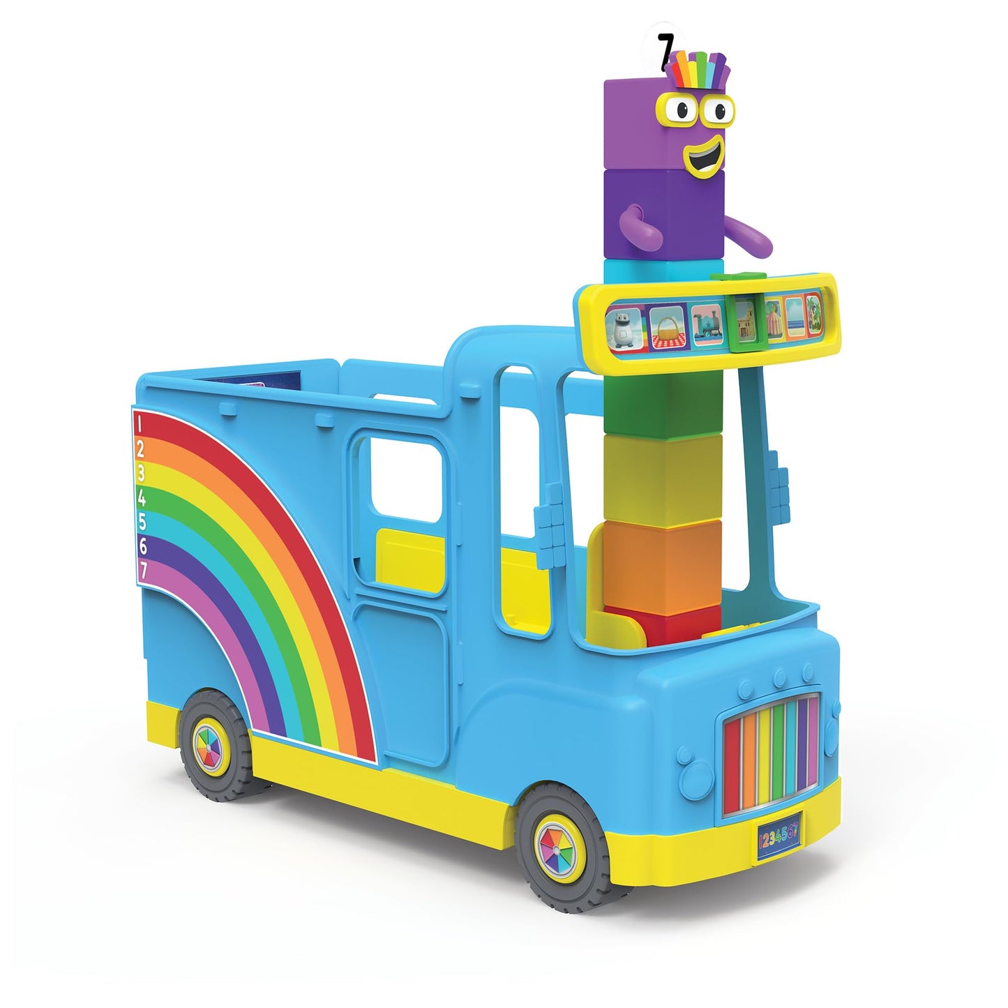 hand2mind Numberblocks Rainbow Counting Bus – Musical Playset for Kids 3-5, Toddler Learning, Number Toys, Math & Birthday Gifts