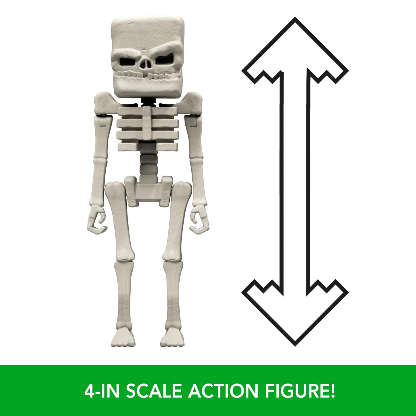 Mattel Minecraft Action Figure & Accessories Set, 4-inch Skeleton Posable Character Collectible Inspired by A Minecraft Movie