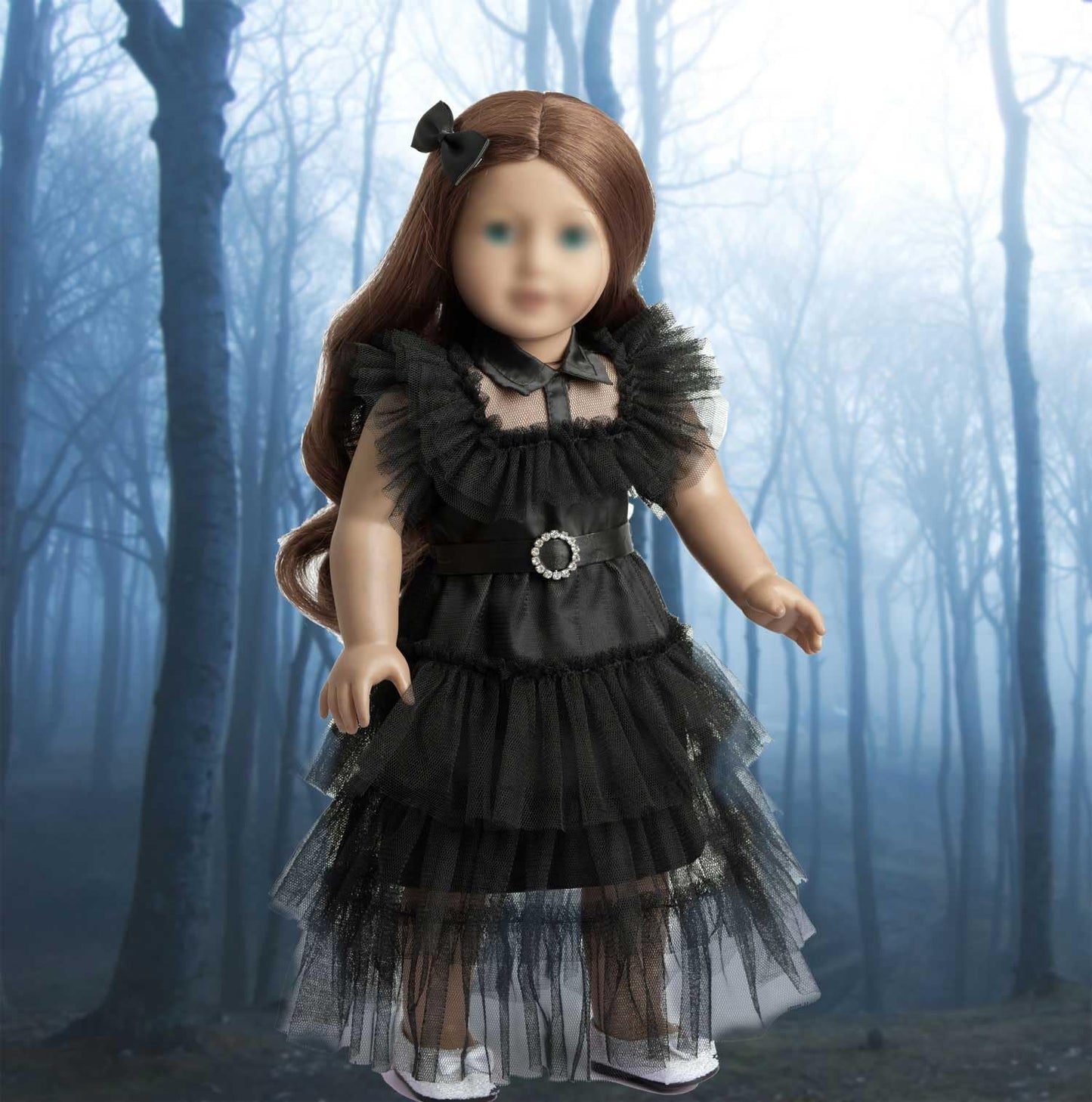 Sweet Dolly 18 Inch Doll Clothes Black Party Dress Costume Accessories for 18 Inch Dolls (Doll NOT Included)
