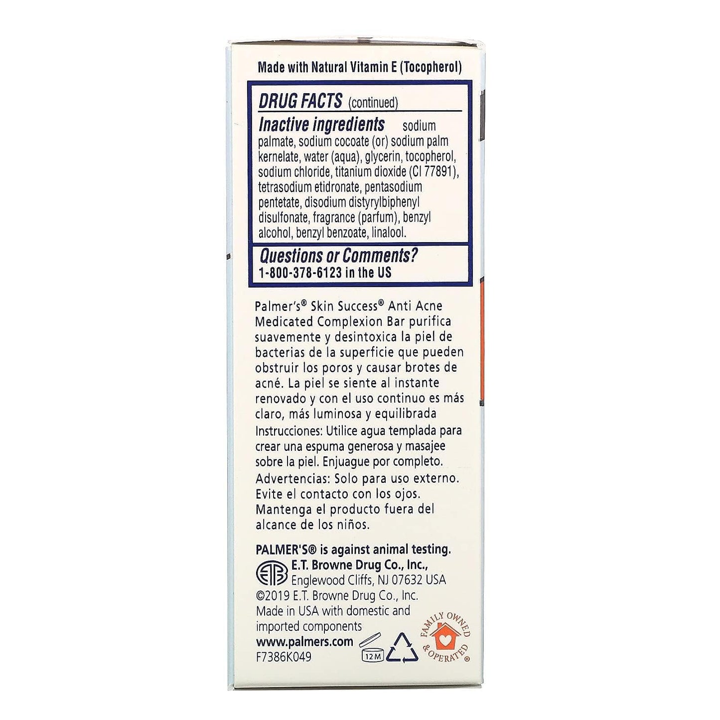 Palmer's Skin Success Eventone Medicated Complexion Bar, 3.5 Ounce