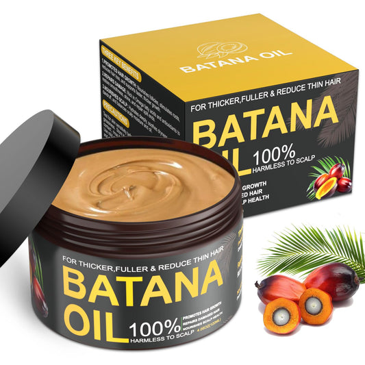 100% Pure Batana Oil for Hair Growth – Organic Raw Batana Paste from Honduras by Dr. Sebi, Prevents Hair Loss & Boosts Thickness, 4.05 Oz