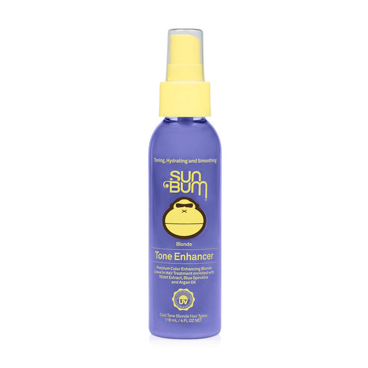 Sun Bum Blonde Tone Enhancer bottle on a white background
