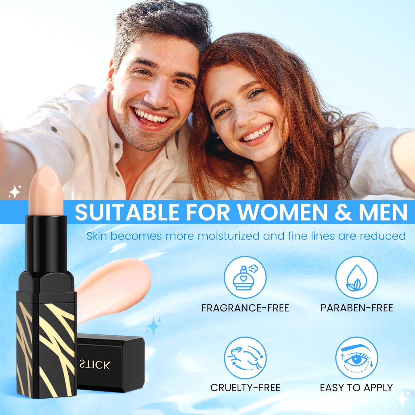 RONKIE Caffeine Eye Cream for Dark Circles: Caffeine Eye Stick - Smooth Fine Lines and Hydrate Eye Area