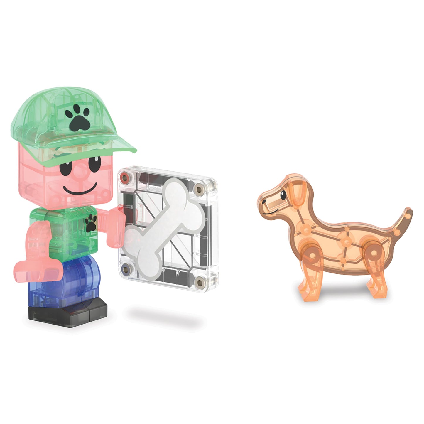 MAGNA-TILES Puppy Park 27-Piece Magnetic Construction Set, The Original Magnetic Building Brand