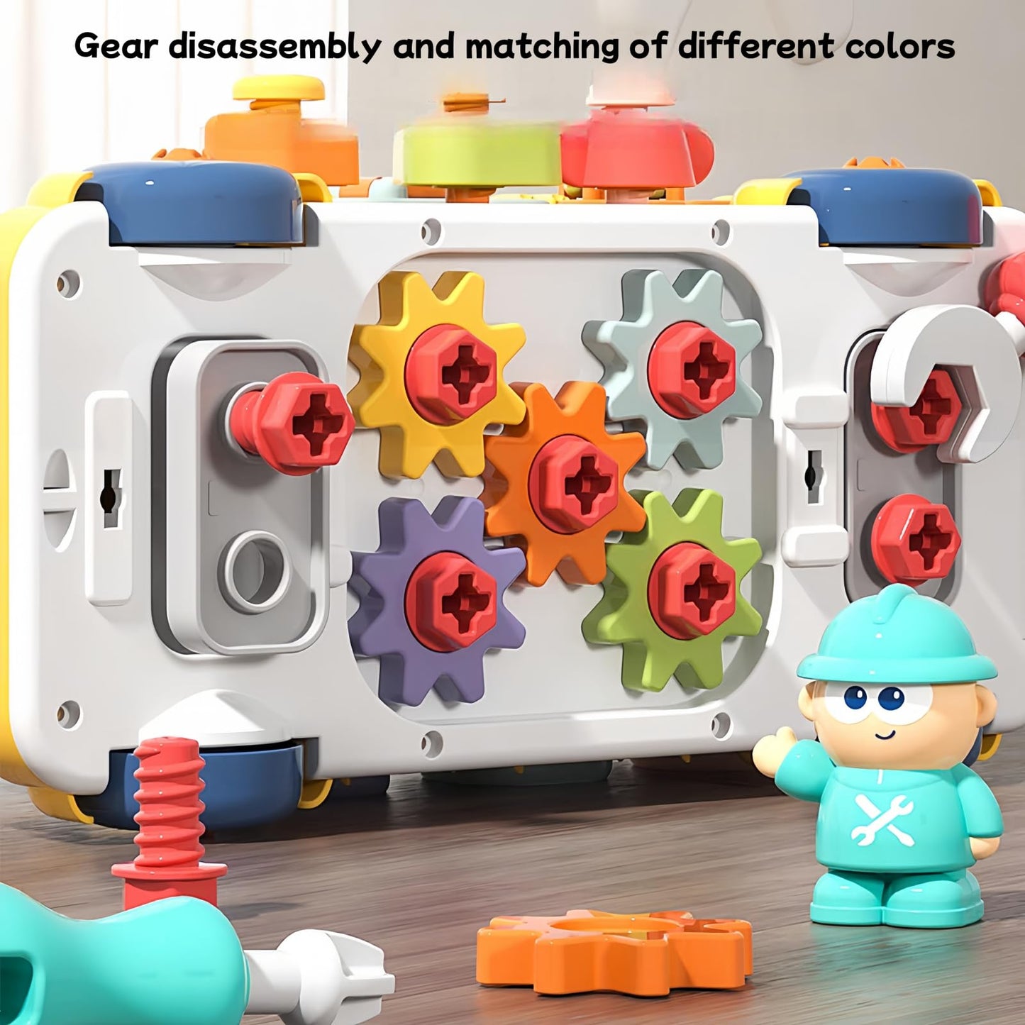 School Bus Take-Apart Toy with Electric Drill – STEM Learning, Sensory Educational Play for Boys Ages 3-7, Fun Disassembly Gift