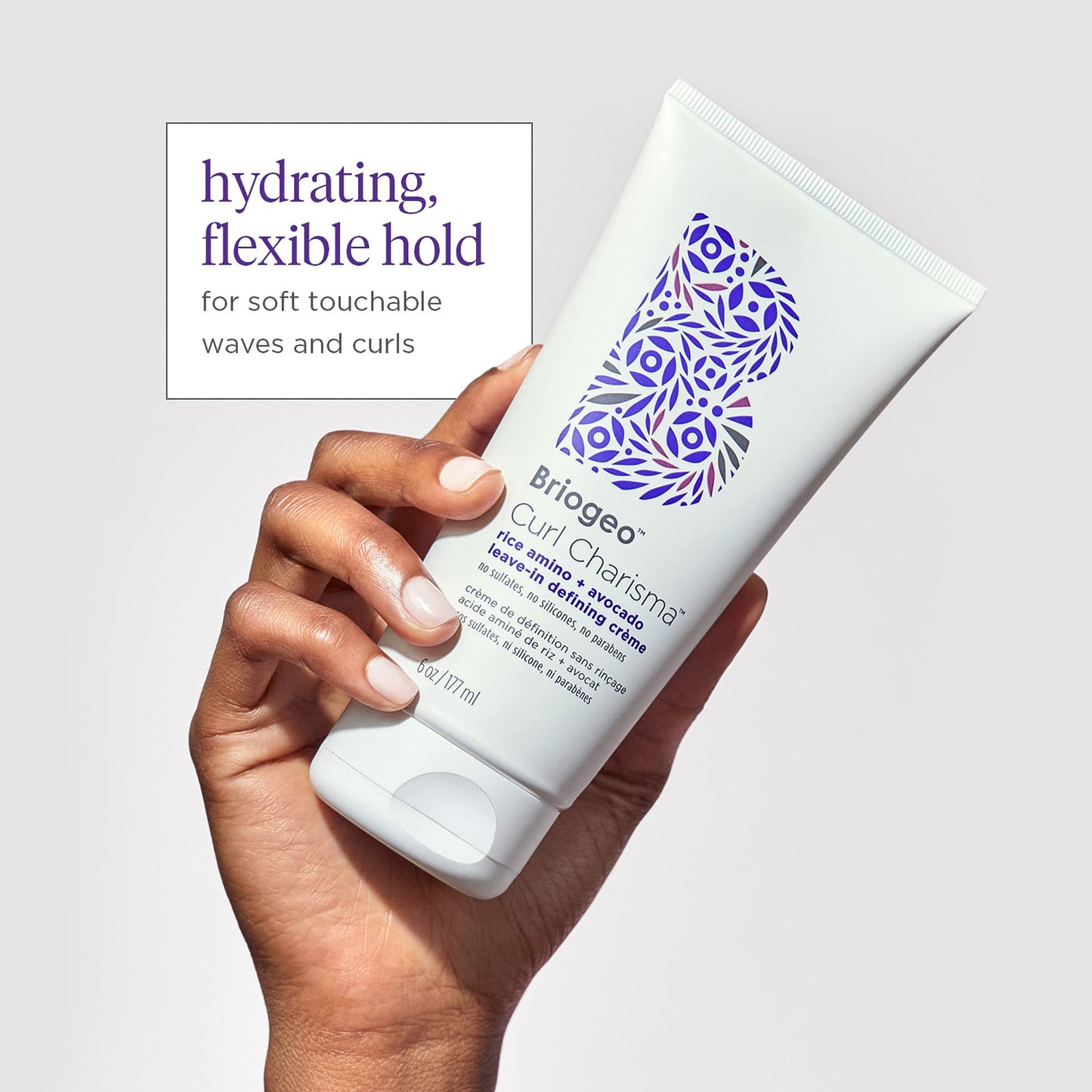 Briogeo Curl Charisma Leave-In Defining Crème with Rice Amino & Avocado – Anti-Frizz Moisturizer for Wavy, Curly & Coily Hair, Vegan, Cruelty-Free