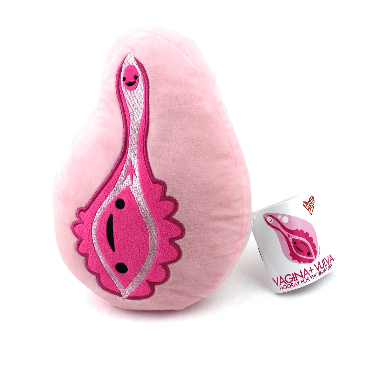 I Heart Guts Vajayjay Plush Pouch - Funny 9.5” Organ Toy, Gag Gift for OB/GYN, Period Cycle, Cute Plushie for Girls & Women