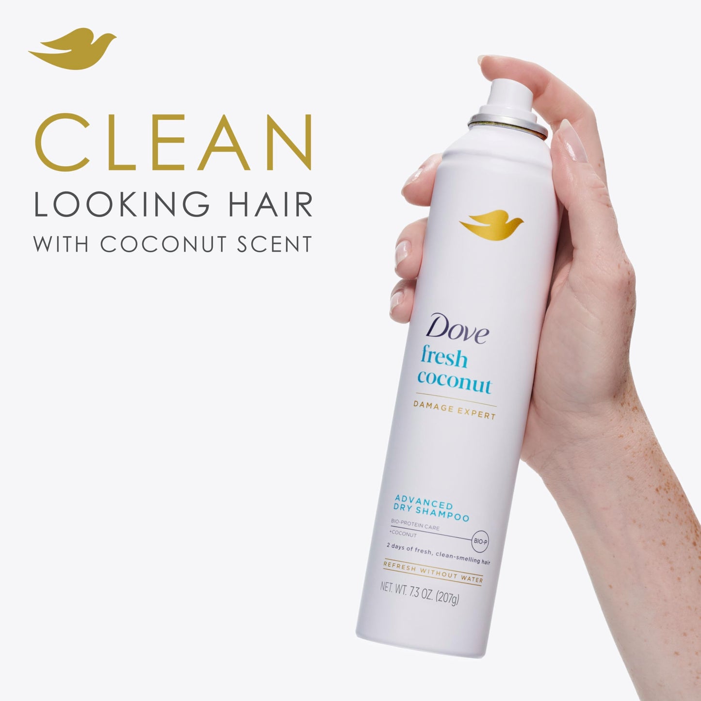 Dove Advanced Dry Shampoo Fresh Coconut Refresh & Revive Hair Without Water for Clean & Fresh Hair 7.3 oz
