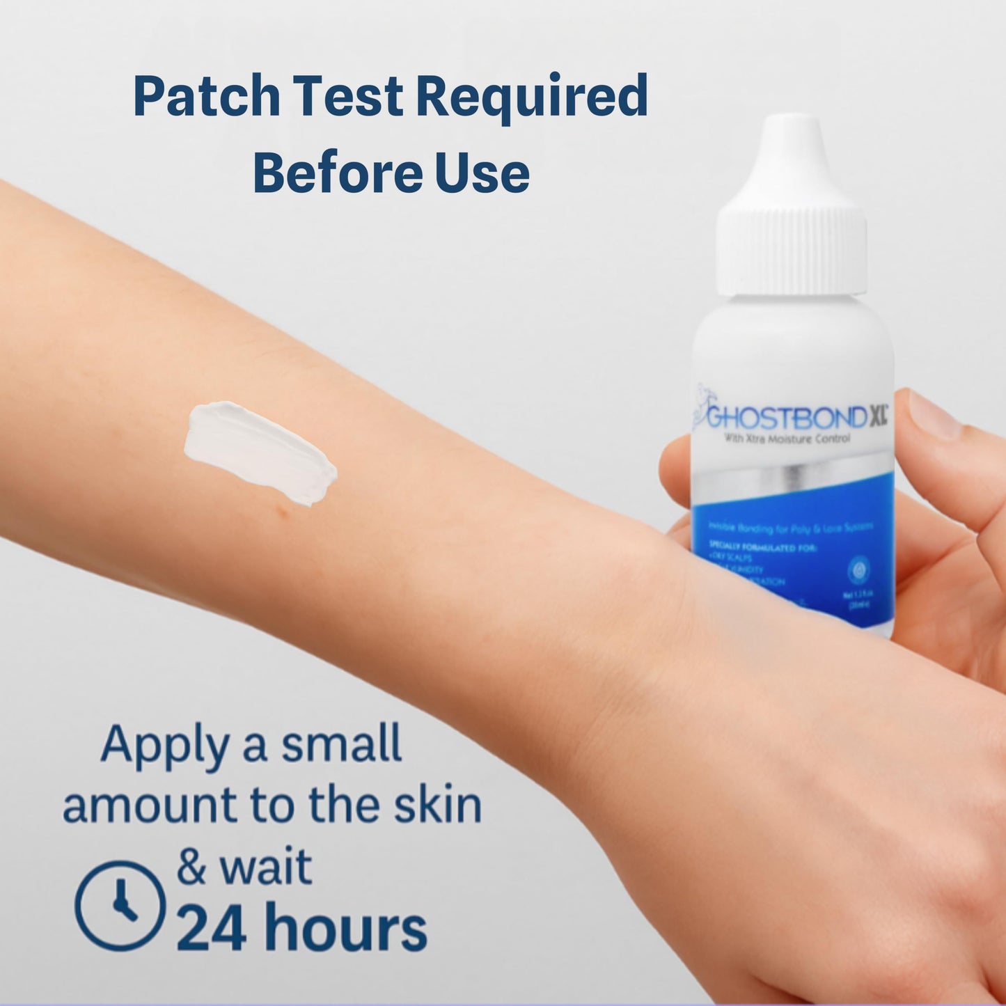 GHOSTBOND XL Hair Replacement Adhesive 1.3oz – Invisible Wig Glue, Water & Oil Resistant, Non-Toxic, Light Hold for Natural Poly & Lace Wigs