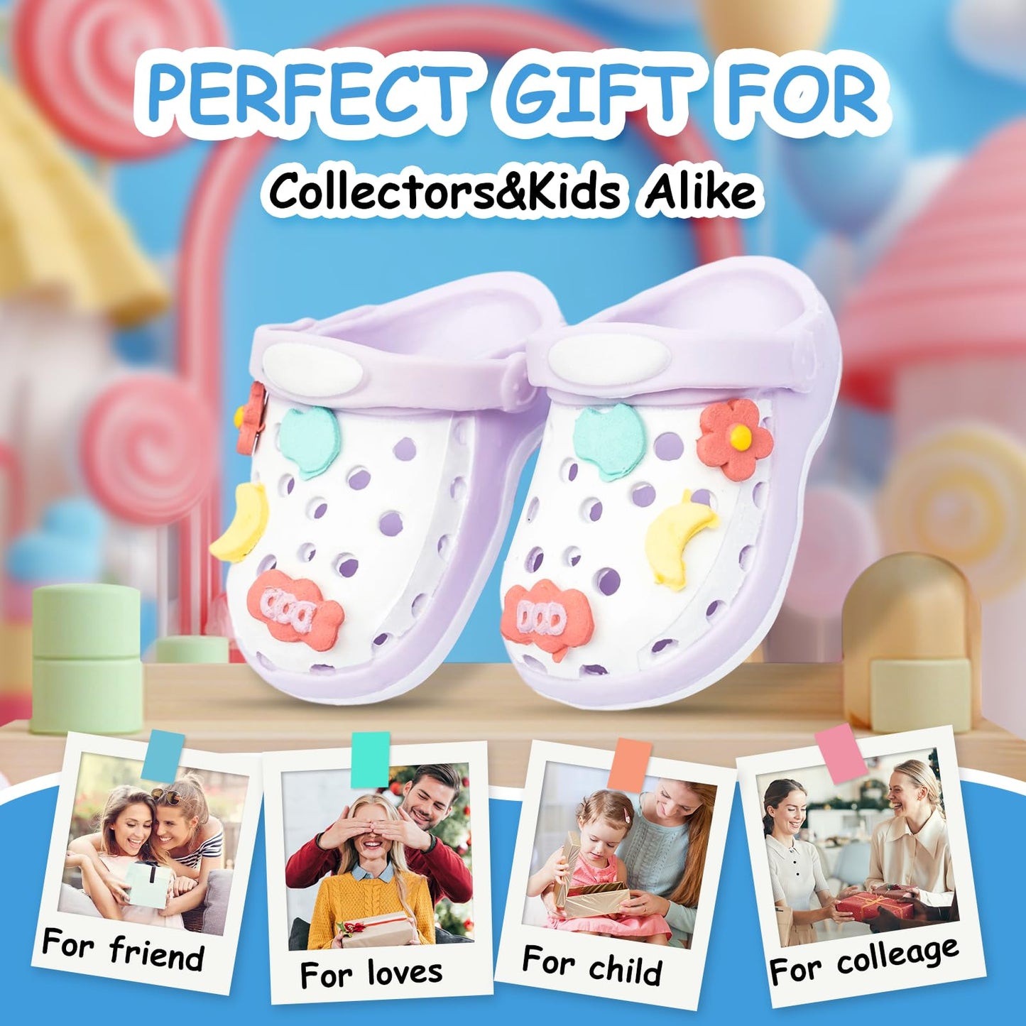 Shoes for Lububu(NO Doll),2025 Mini Shoes for Lububu Doll Accessories,Doll Shoes for Lububu Dress Up,Accessories for Lububu(Purple