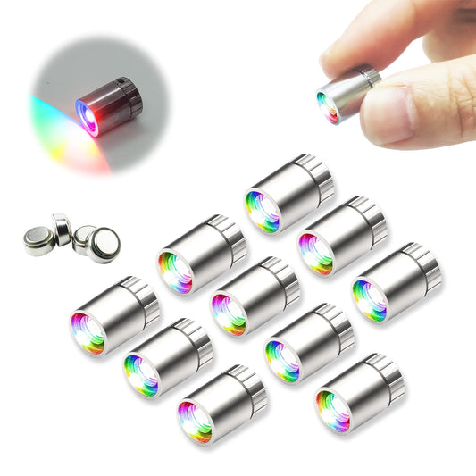 SUZEYAR 10-Pack Miniature LED Lights for DIY, Dollhouse, Crafts & Toy Bricks – Battery Powered, Multi-Color Changing Tiny Lights