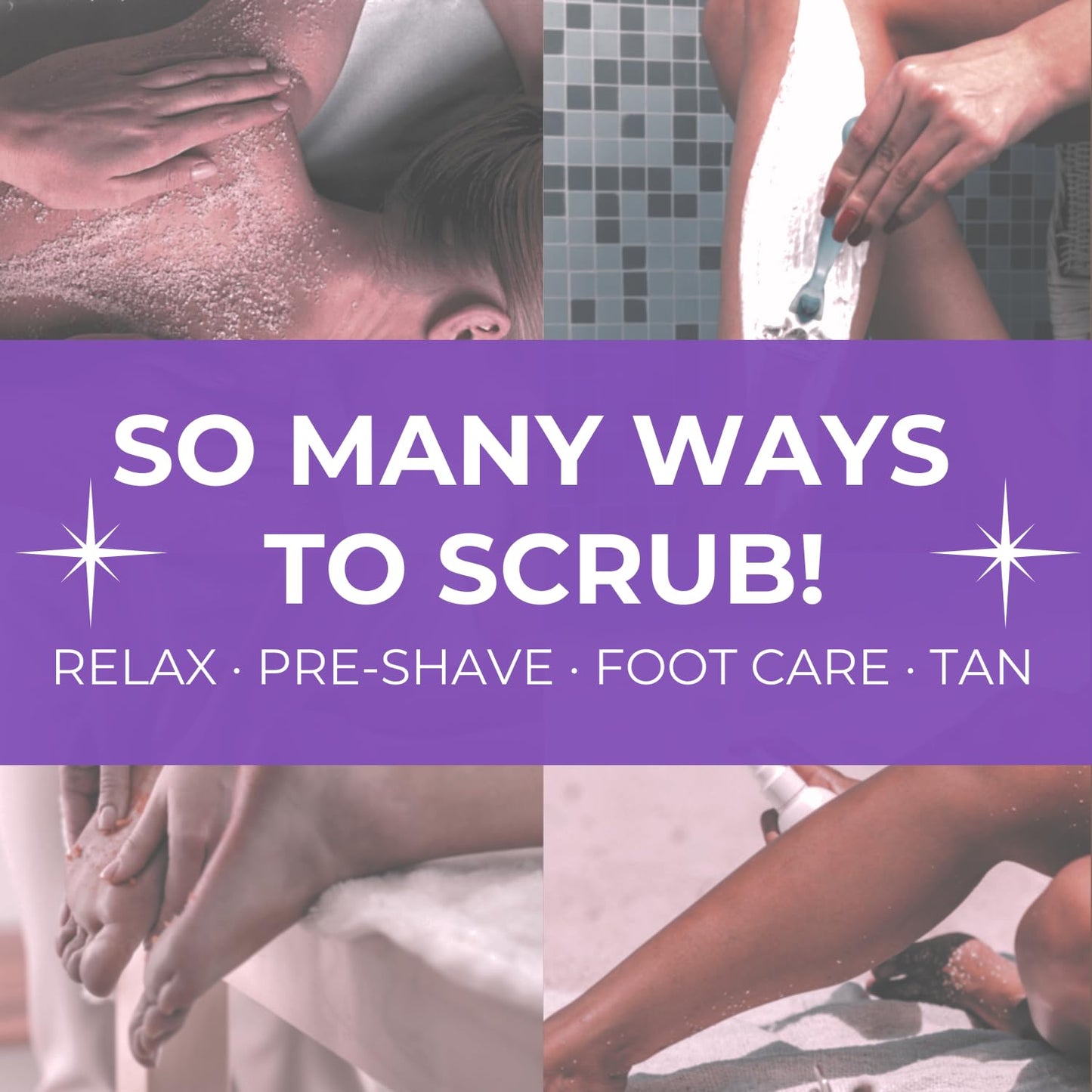 Lavender Body & Foot Scrub 10oz – Shea Butter & Coconut Oil Infused, Relaxing Fragrance, Perfect Stocking Stuffer for Serene Skin Care