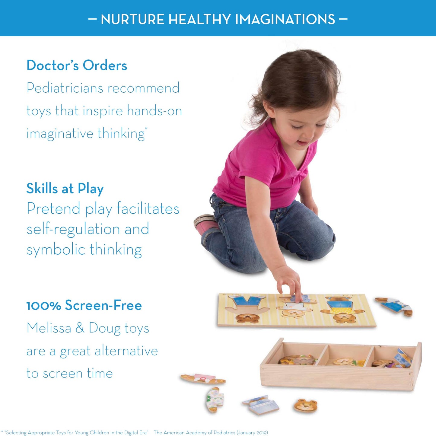 Melissa & Doug Wooden Bear Family Dress-Up Puzzle – 45-Piece Mix & Match Outfit Toy with Storage Case, Educational Sorting & Matching for Toddlers 3+