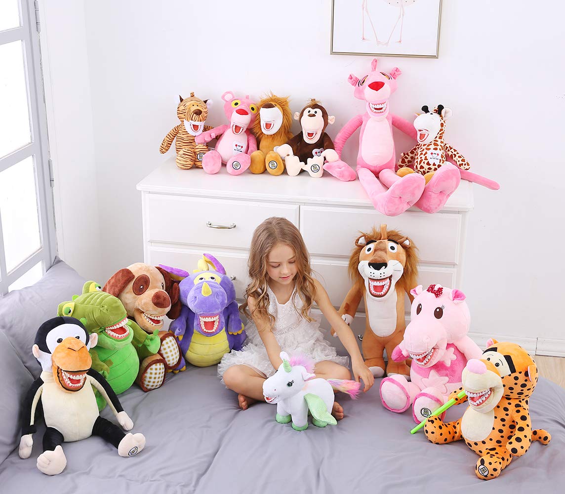 YOUYA DENTAL Tooth Fairy Puppet – Striped Tiger Educational Plush Doll with Teeth for Kids, Oral Health Teaching Toy