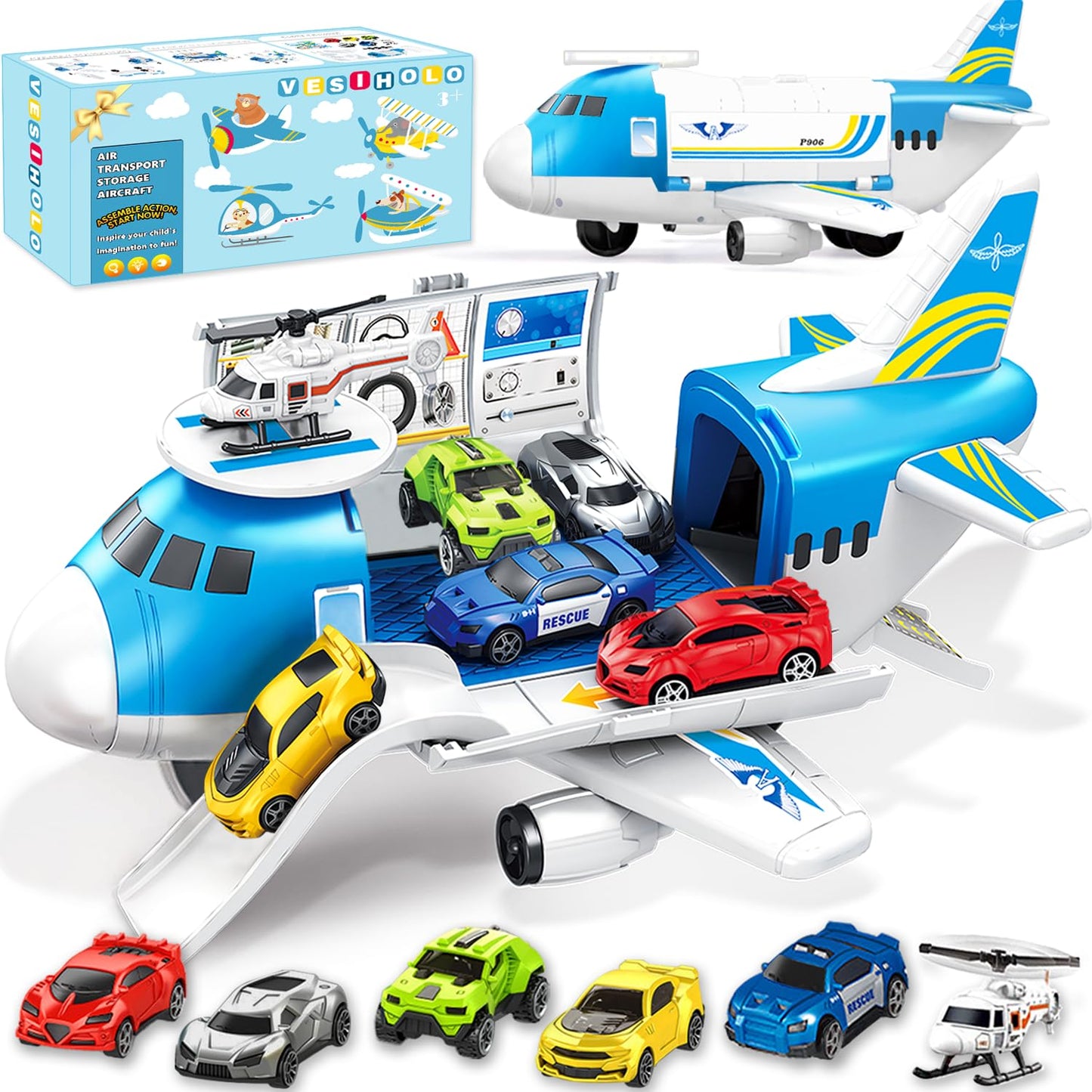 Airplane Toy for Toddlers & Kids, Ages 2-7 – Fun Plane Toy for Boys & Girls, Birthday Gift, Airplane Toys for 3-5 Year Olds