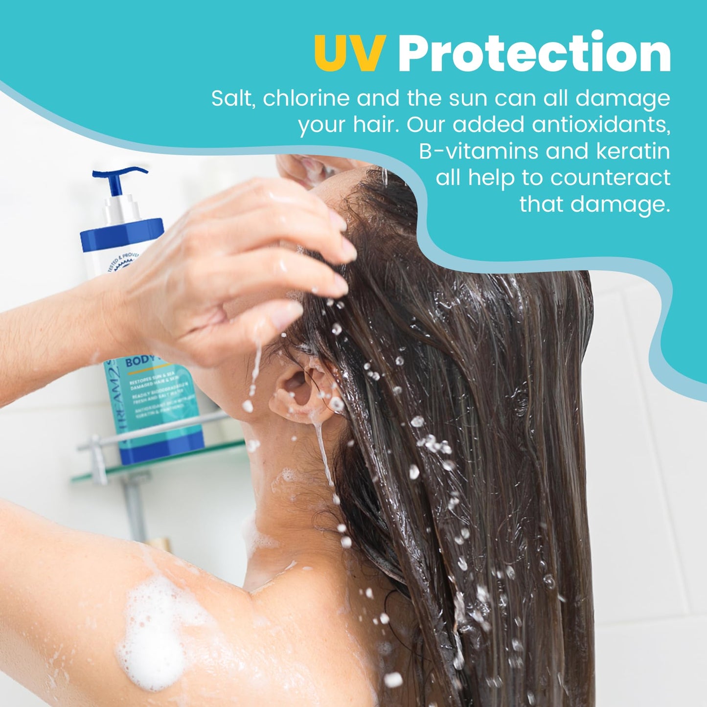 STREAM 2 SEA 3-in-1 Shampoo, Body Wash & Conditioner | Reef Safe, Natural & Organic Camping Soap | Sulfate & Paraben Free Hair & Skin Care, 32 oz