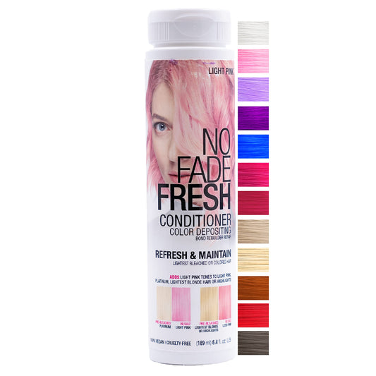 Light Pink Color Depositing Conditioner - Semi Permanent Hair Color with BondHeal Bond Rebuilder - Pink Hair Dye - Deep Conditioner Hair Mask 6.4 oz