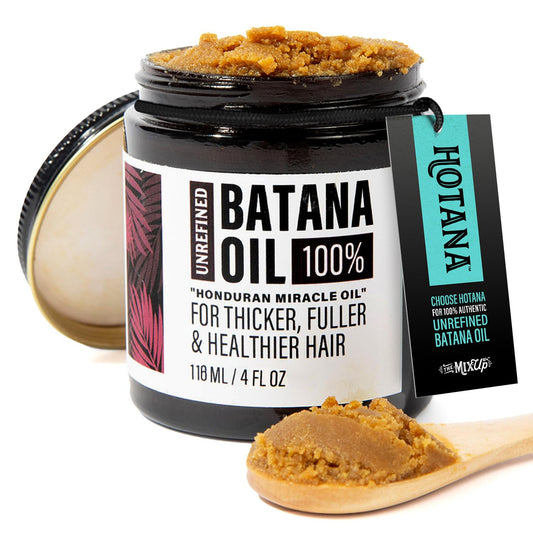 Unrefined Batana Oil for Hair Growth - Authentic & Organic Dr Sebi Batana Hair Mask from Honduras - Natural Hair Growth Oil - 4 Ounce Jar