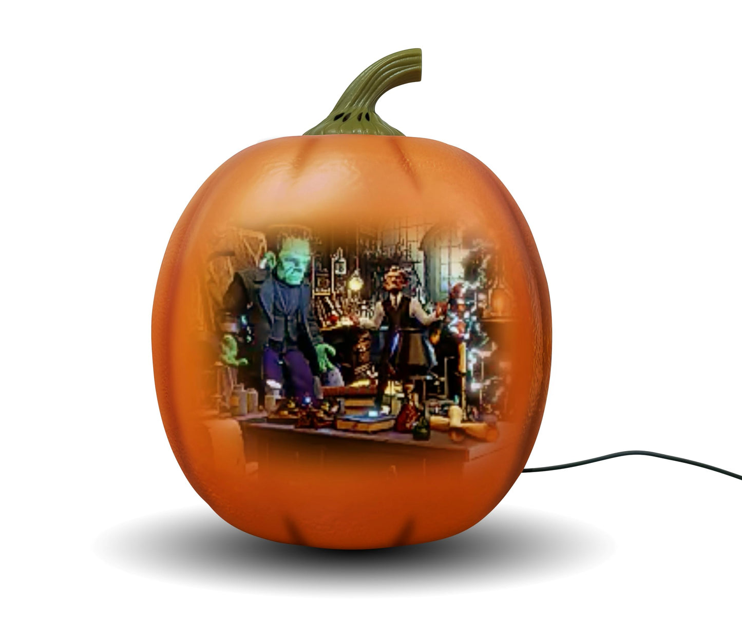 ANIMAT3D Jabberin' Jack XL 12" Talking Pumpkin with Motion Sensor, Projector & Speaker – 80 Minutes of Animated Content