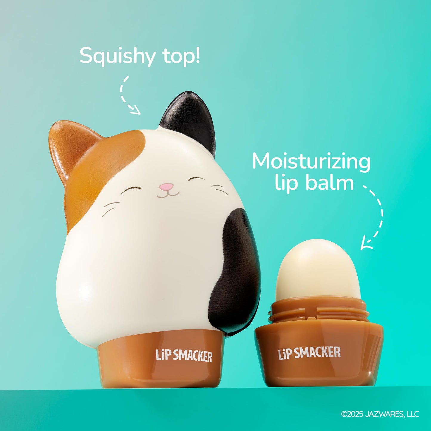 Lip Smacker Squishmallows Moisturizing Lip Balm,Fun Soft Squishy Collectible Top,Hydrates & Smooths - Cam