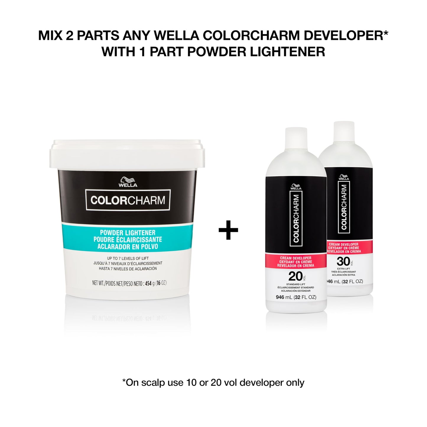 COLORCHARM Powder Hair Lightener | Up to 7 Levels of Lift | Dust Free | 1lb | Packaging May Vary