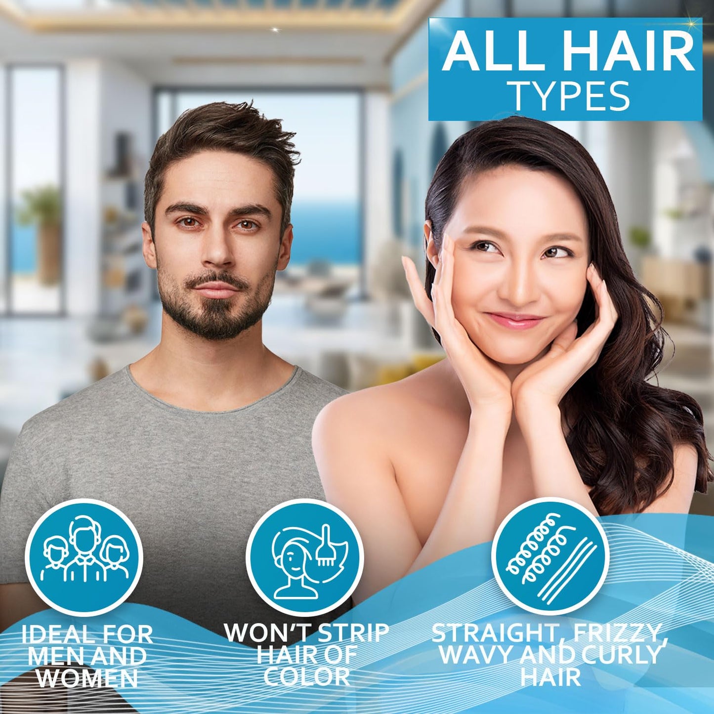 Biotin Heat Protectant Spray with Moroccan Argan Oil – Thermal Shield for Frizzy, Curly & Black Hair – Anti Frizz Leave-In Conditioner for Blow Dry & Flat Iron