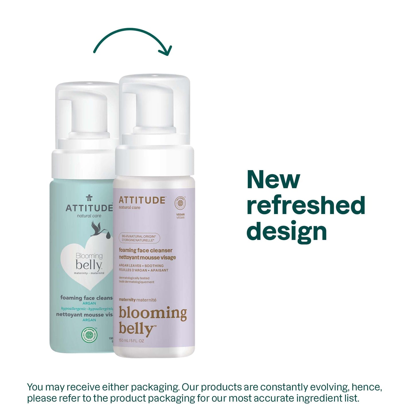 ATTITUDE Pregnancy Foaming Face Cleanser, Vegan & EWG Verified, Plant-Based with Argan Leaf Extract, Dermatologist Tested, 5 Fl Oz