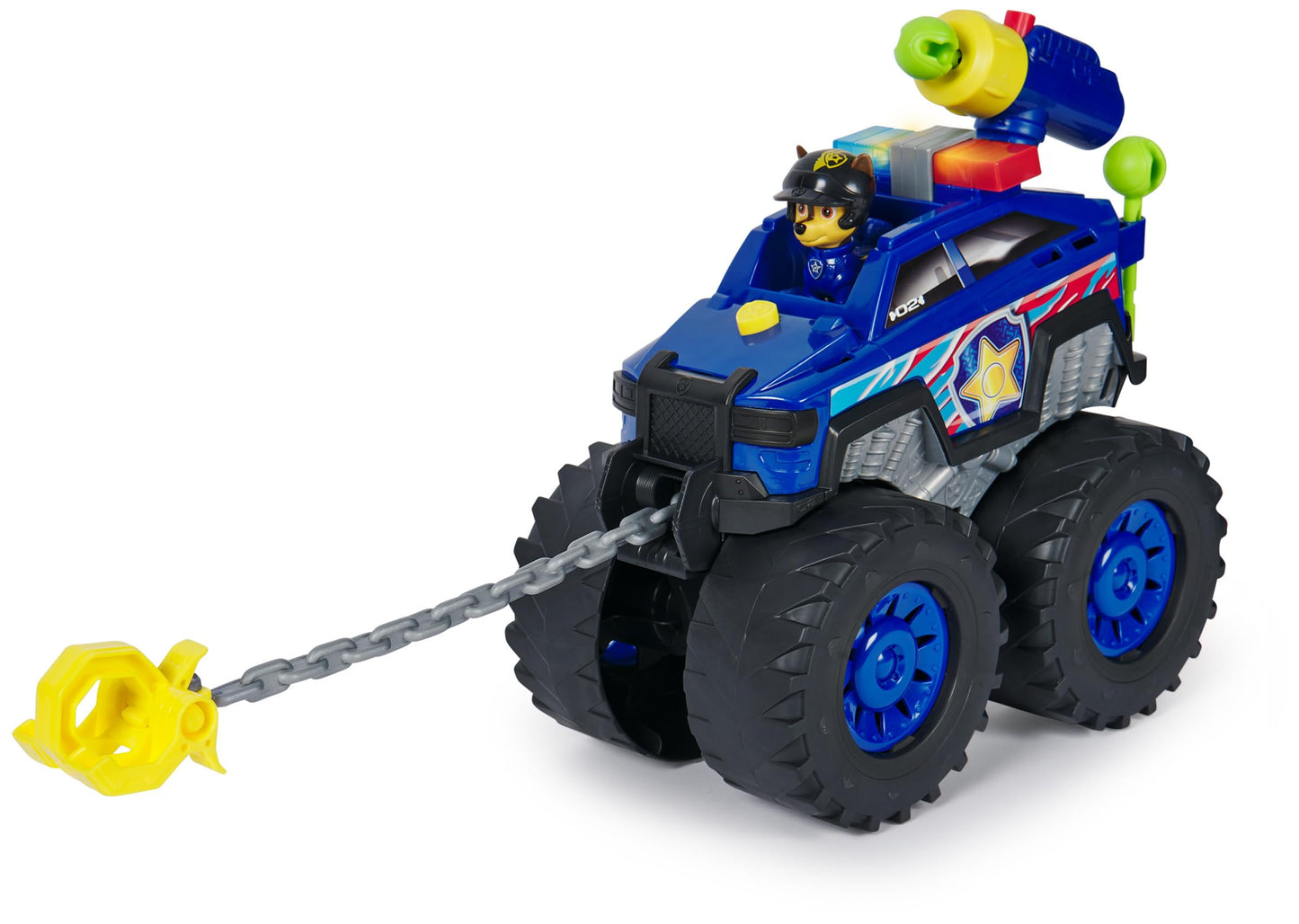 Paw Patrol: Rescue Wheels Chase’s Power Haulin’ Cruiser, Toy Truck with Launcher, Motorized Winch, Lights & Sounds, Kids Toys for Boys & Girls Ages 3+