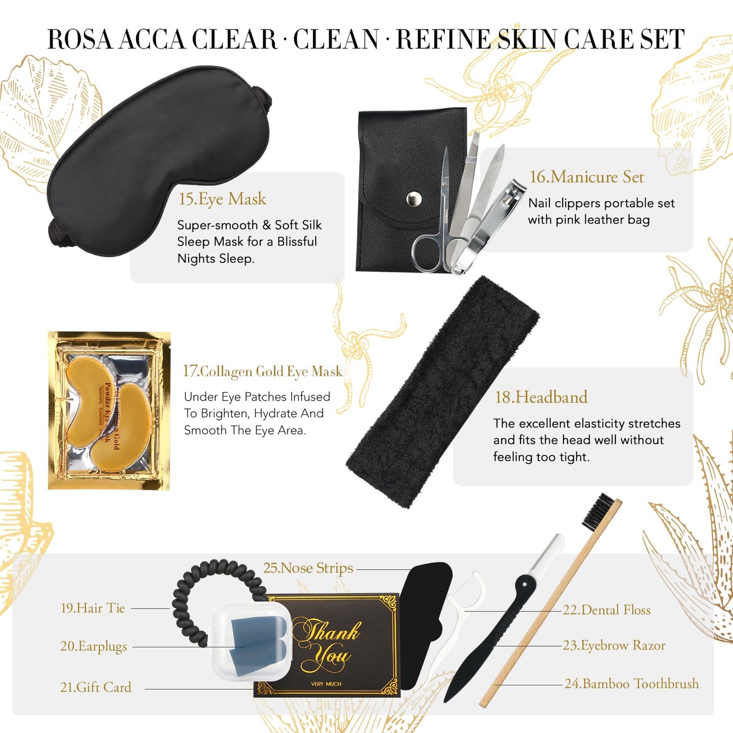 28-Piece Skin Care & Body Set for Women & Men – Face Cream, Bath Oil, Candle, Hyaluronic Serum, Perfect Birthday & Christmas Gift