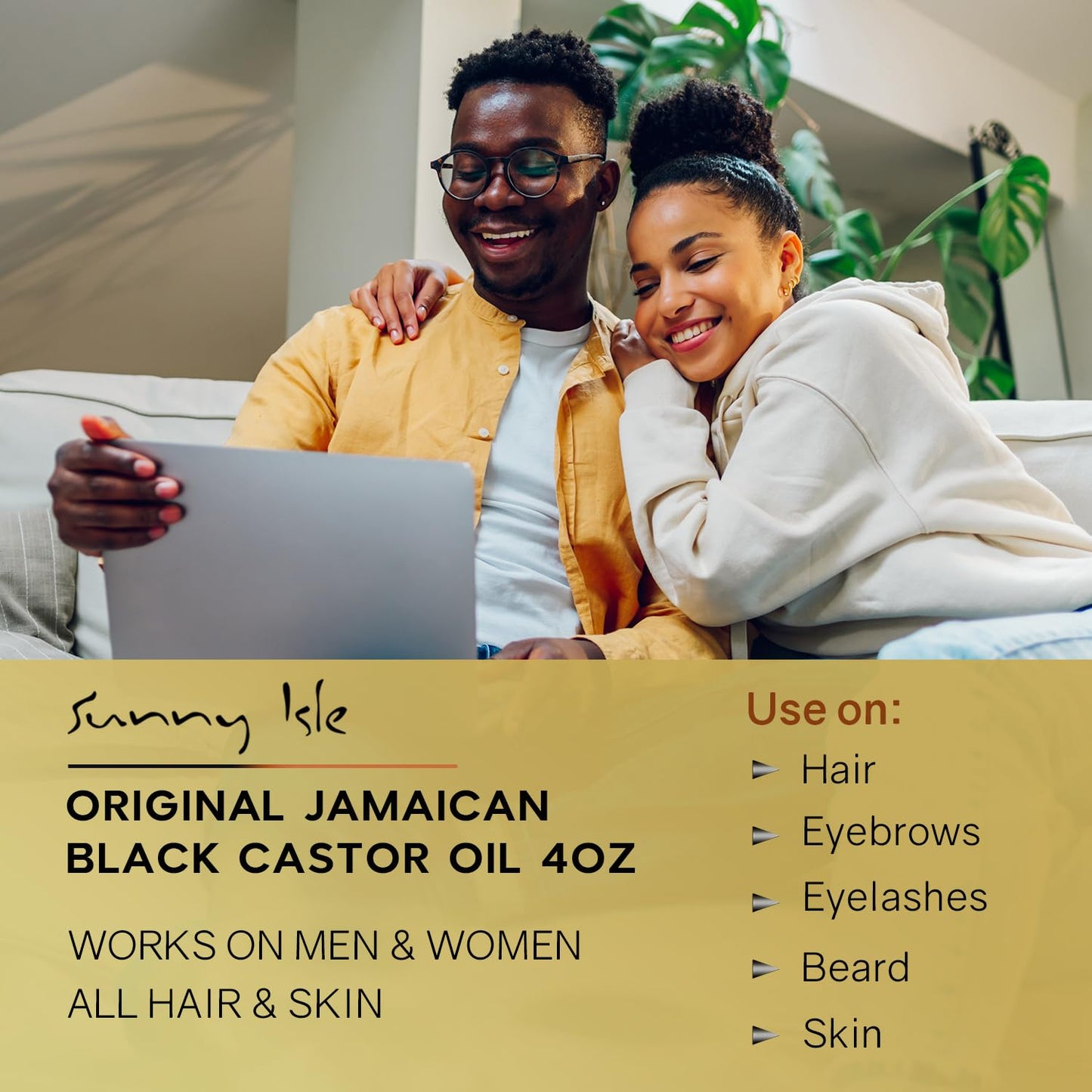 Sunny Isle Jamaican Black Castor Oil 4oz | 100% Natural for Hair, Scalp and Skin Care