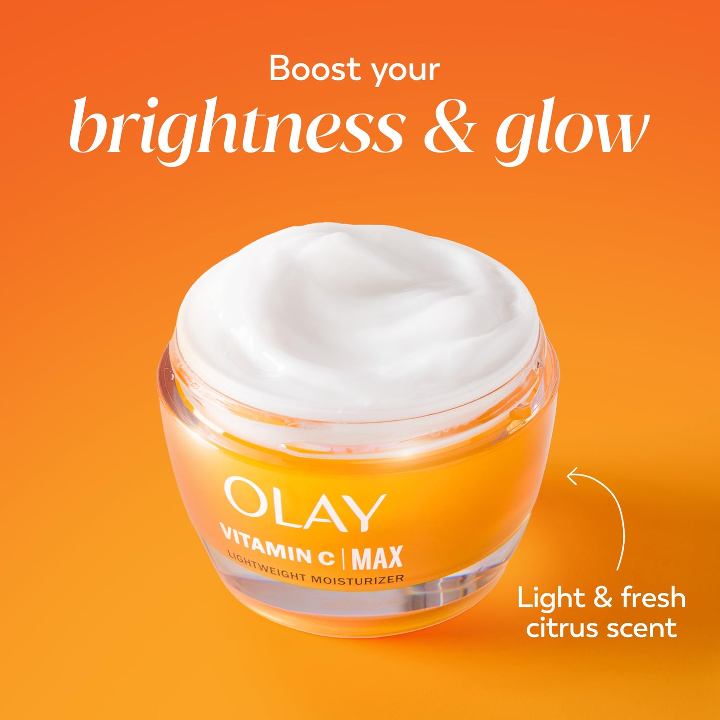 Olay Vitamin C MAX Face Moisturizer - Brightening, Hydrating, Evens Skin Tone, Reduces Dark Spots & Hyperpigmentation, 1.7 oz