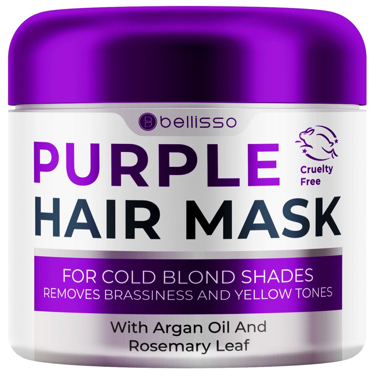 Purple Hair Mask - Deep Conditioner & Toner for Blonde, Brassy Hair - Hydrating Repair Treatment for Dry, Damaged, or Bleached Hair, Unisex