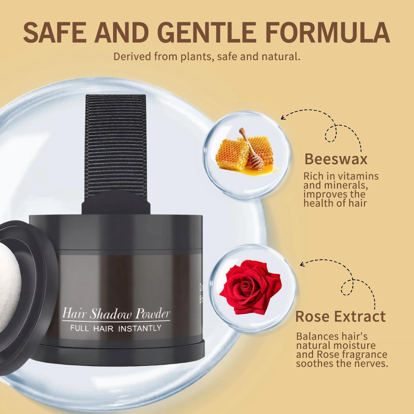 gowwim Hairline Powder(Dark Brown) Hair Root Dye, Instantly Hair Color Shadow Cover Gray Hair Root, Hair Touch-Up, Thin Hair Powder 4 g