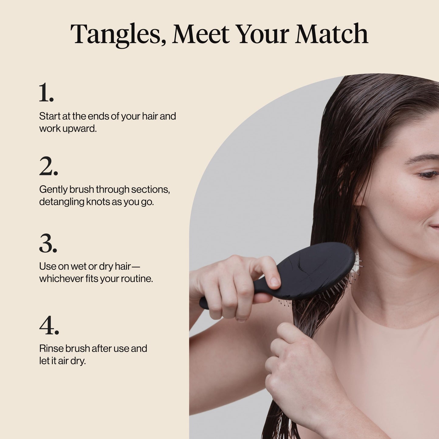 Kitsch Detangler Hair Brush for Wet & Dry Hair – Flexible Bristles for Curly, Straight, Thick, or Fine Hair – Gentle Detangling for Women, Men & Kids