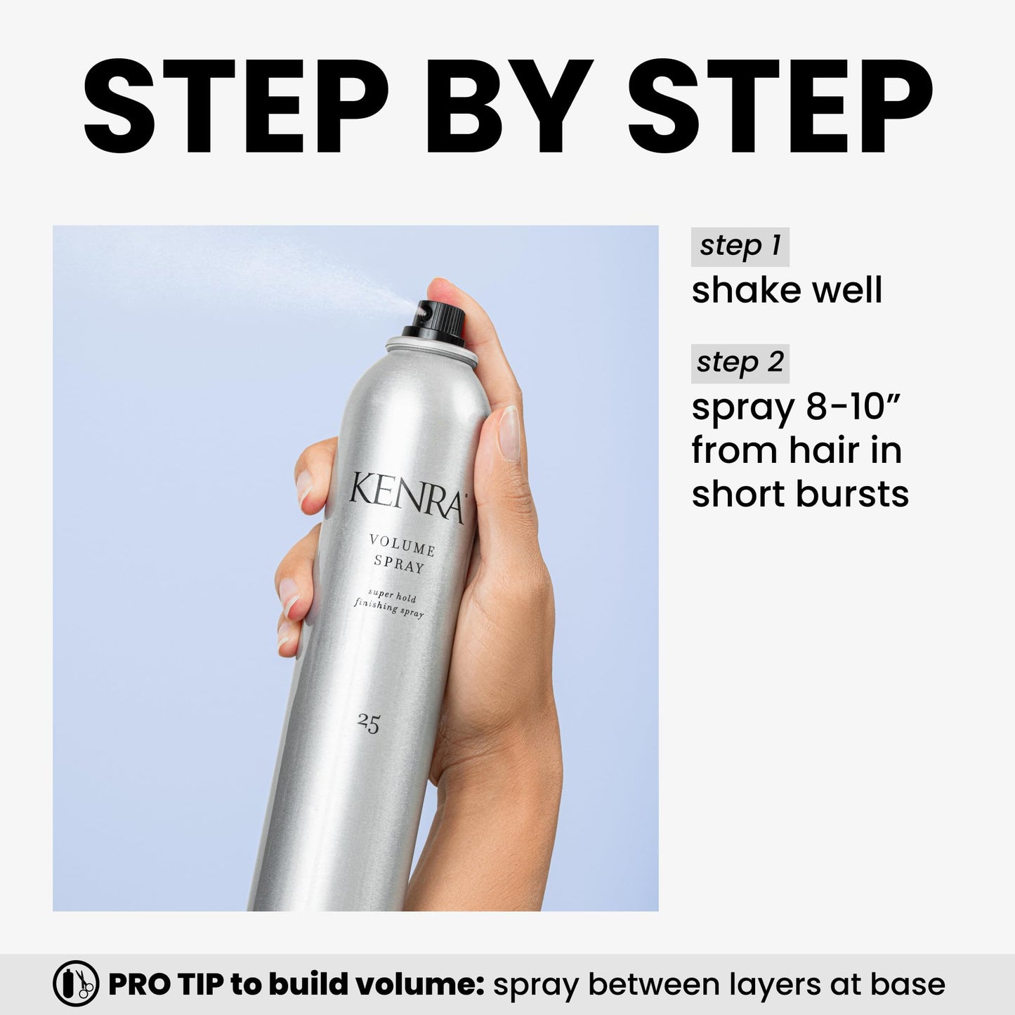 Kenra Professional Volume Spray 25 50% | Super Hold Finishing Hairspray | Fast-Drying, Flake-Free, Wind & Humidity Resistant | 10 oz