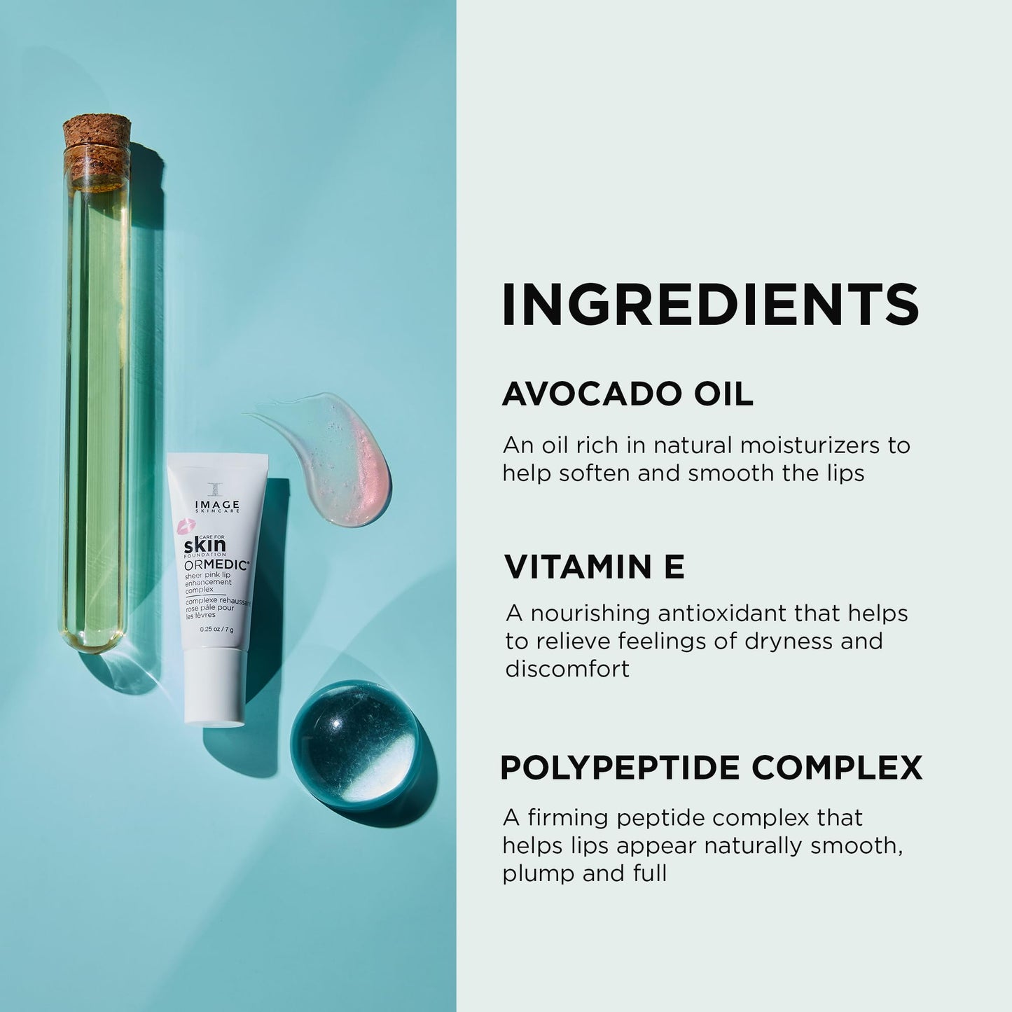 IMAGE Skincare, Ormedic pH Balancing Lip Enhancement Complex, with Avocado Oil & Vitamin E for Deep Hydration, Clear & Seer Pink, Set of 2