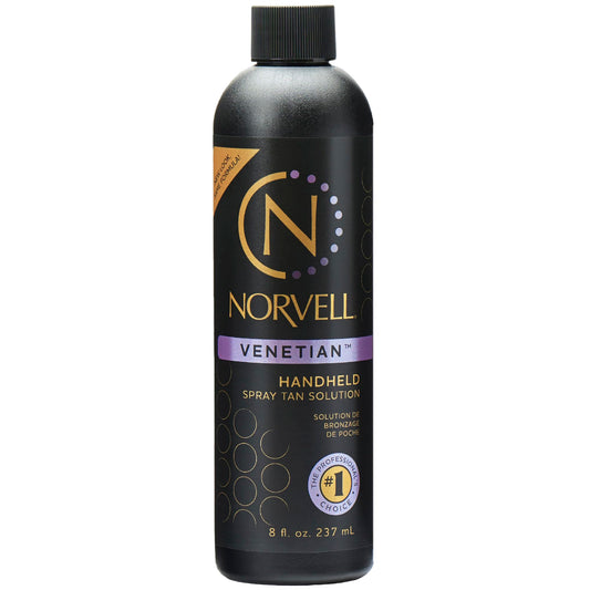 Norvell Premium Spray Tan Solution Venetian 8 fl oz – Professional Sunless Tanning, Natural Bronze, Streak-Free, Fast-Drying, Long-Lasting