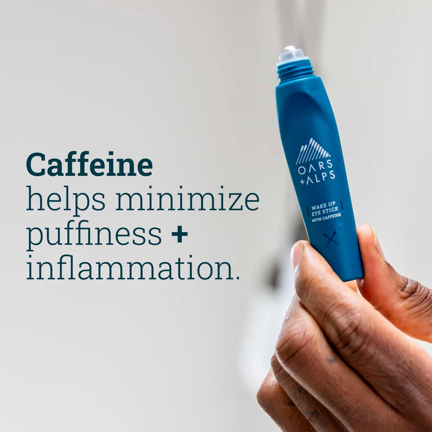 Oars + Alps Wake Up Eye Roller - Depuff, Smooth Fine Lines & Refresh Skin with Caffeine & Aloe Vera, Dermatologist Tested, 0.5 oz