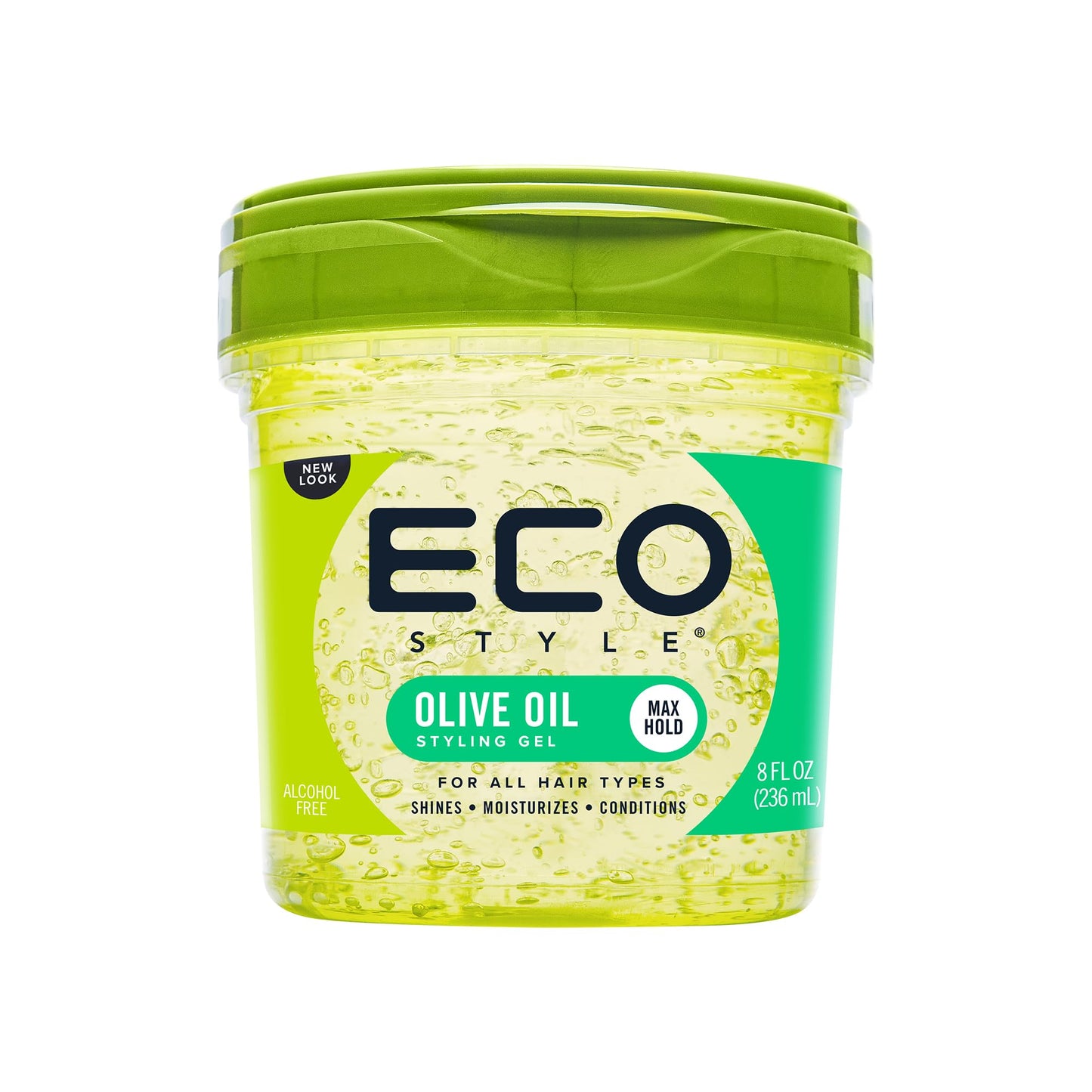 Eco Style Olive Oil Styling Gel 8 oz – Adds Shine, Tames Split Ends, Moisturizes Scalp, Nourishes & Repairs, Weightless Long-Lasting Hold for All Hair