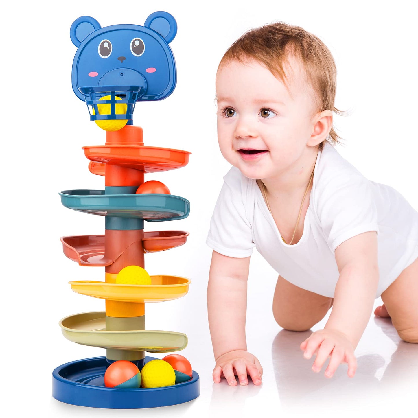 Beestech Ball Drop & Roll Tower for Toddlers – Educational Development Toy with 6 Balls for 2, 3, 4 Year Old Boys & Girls, Fun Learning Activity