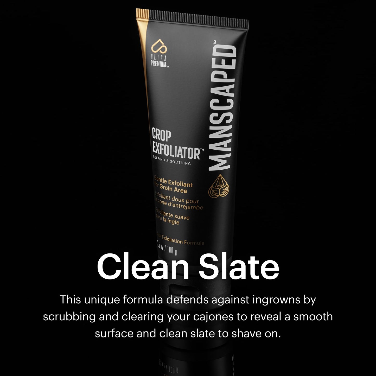 MANSCAPED® Crop Exfoliator® Gentle Groin Exfoliant Scrub to Soothe and Clear the Skin, Vegan, Cruelty-Free (3.5 oz)