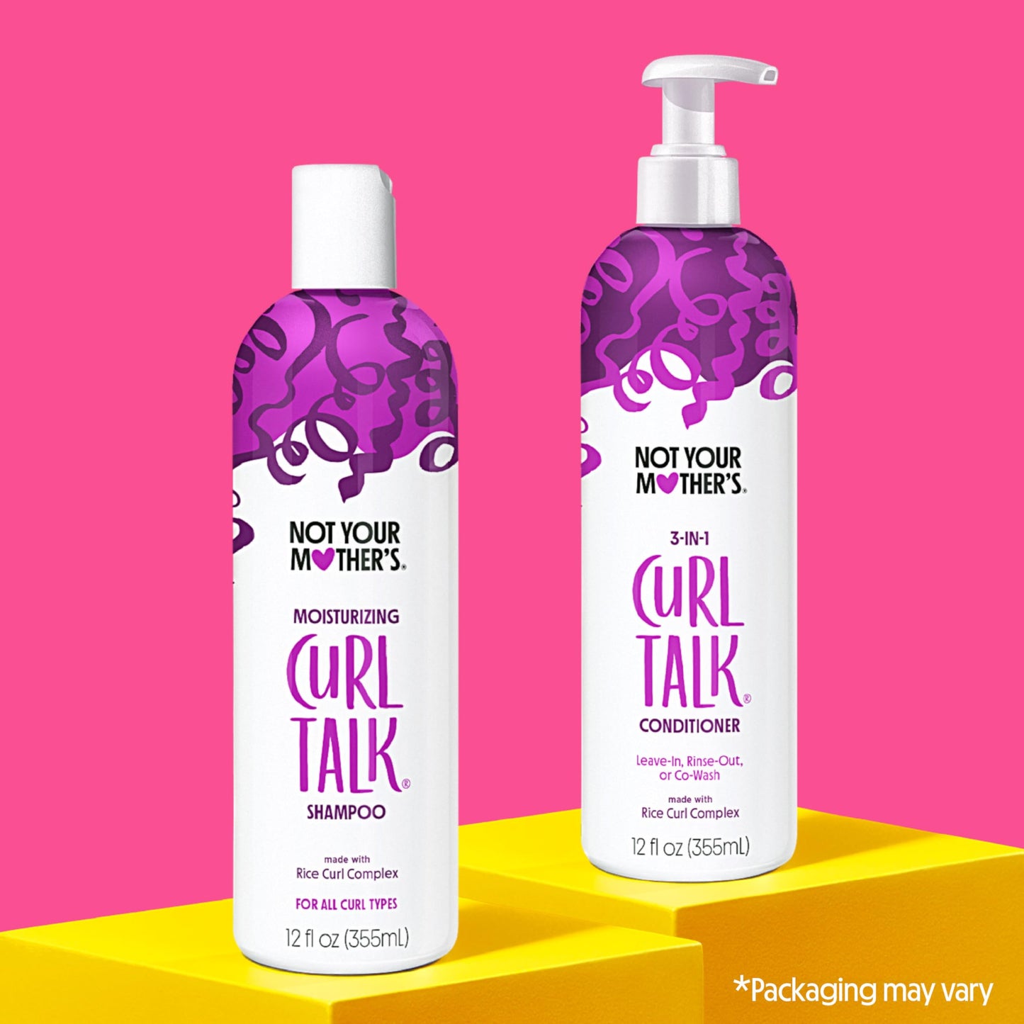 Not Your Mother's Curl Talk Shampoo & Conditioner Set – 12 fl oz Each – Hydrating Duo for All Curl Types, Cleanses, Moisturizes & Fights Frizz