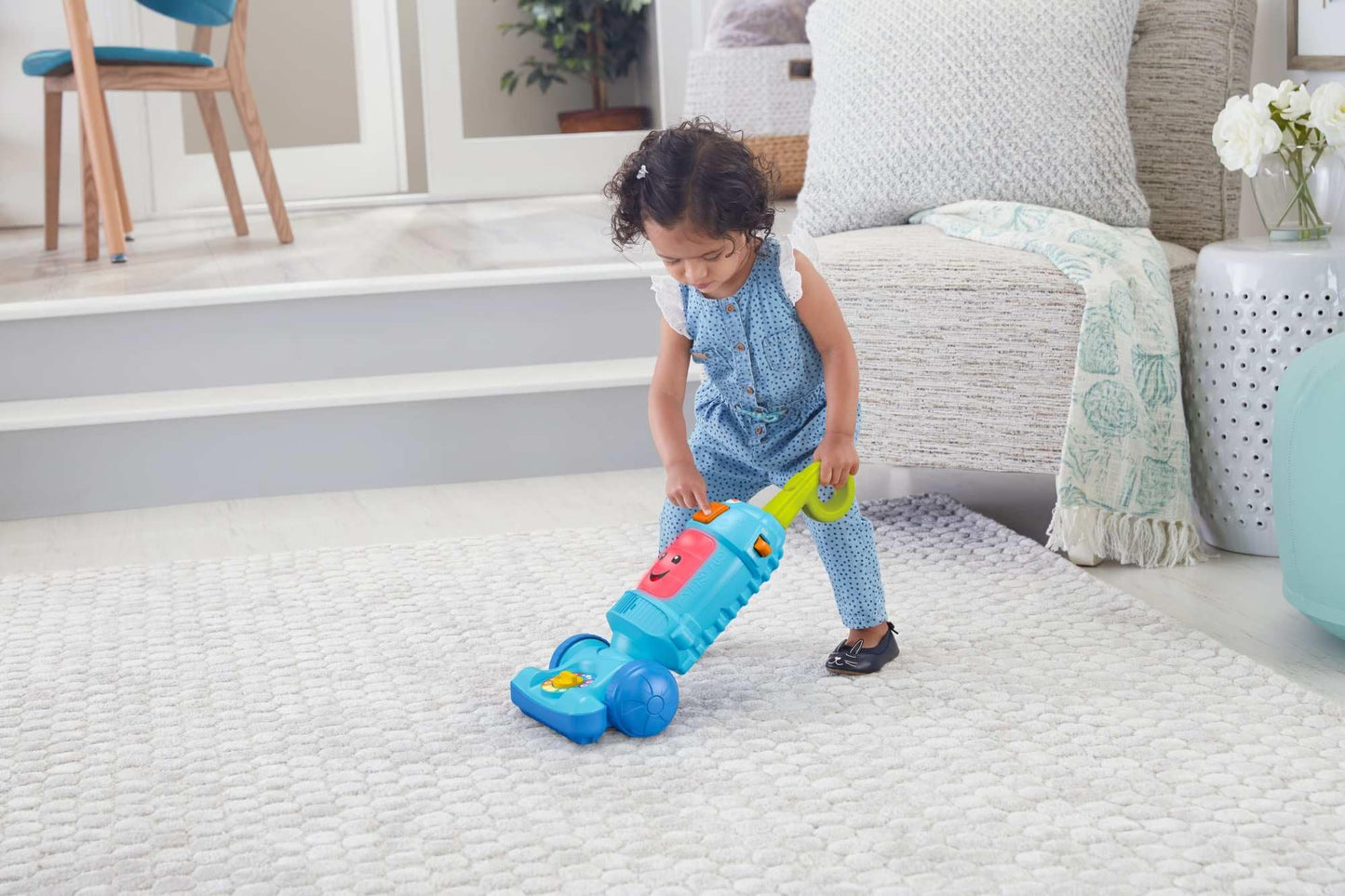 Fisher-Price Toddler Toy Laugh & Learn Light-Up Learning Vacuum Musical Push Along for Pretend Play Infants Ages 1+ Years (Amazon Exclusive)