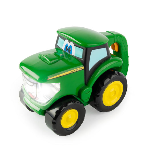 TOMY John Deere Johnny Tractor 2-in-1 Kids Flashlight & Toy Tractor with Free Rolling Wheels, Officially Licensed, Ages 18+ Months