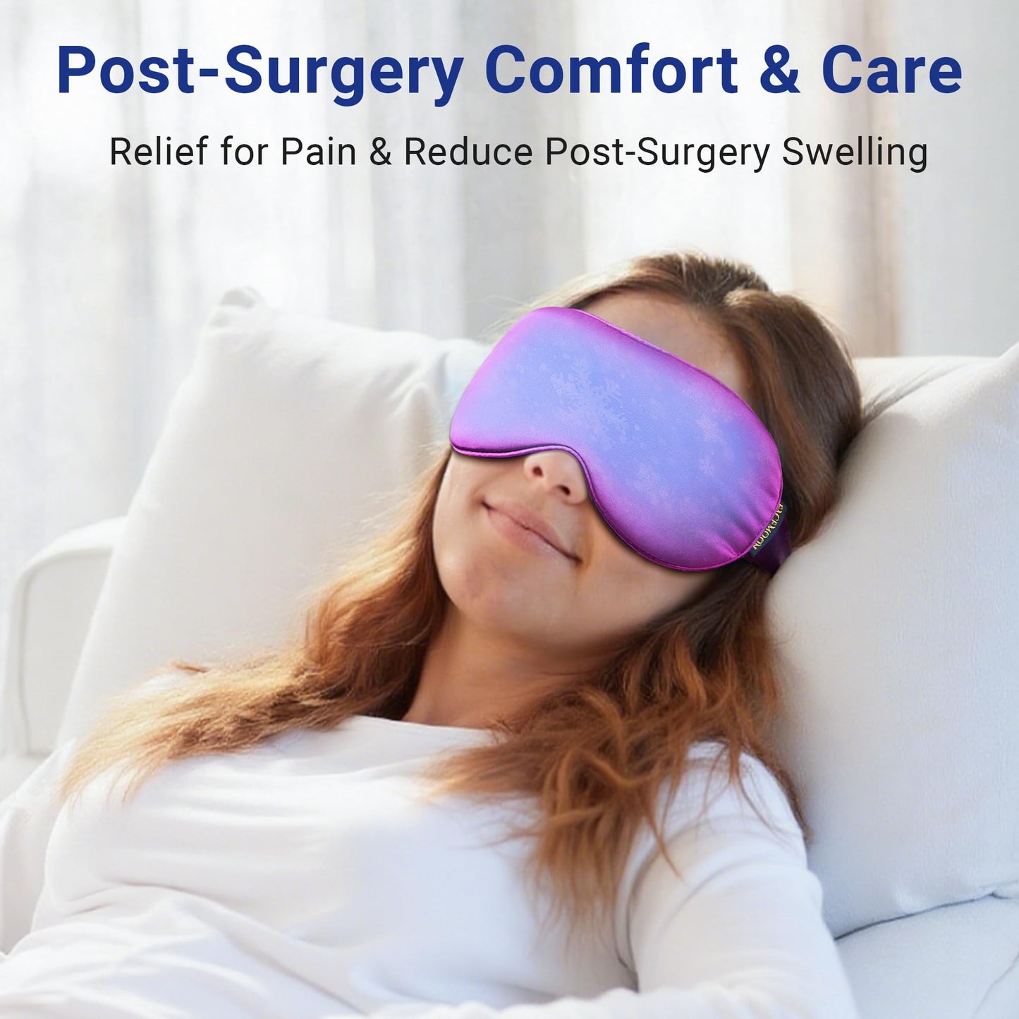 Coolig Gel Eye Mask for Puffy Eyes & Dark Circles – Cold Compress for Migraines, Headaches, Surgery Recovery, Reusable, FSA/HSA Eligible (Purple)