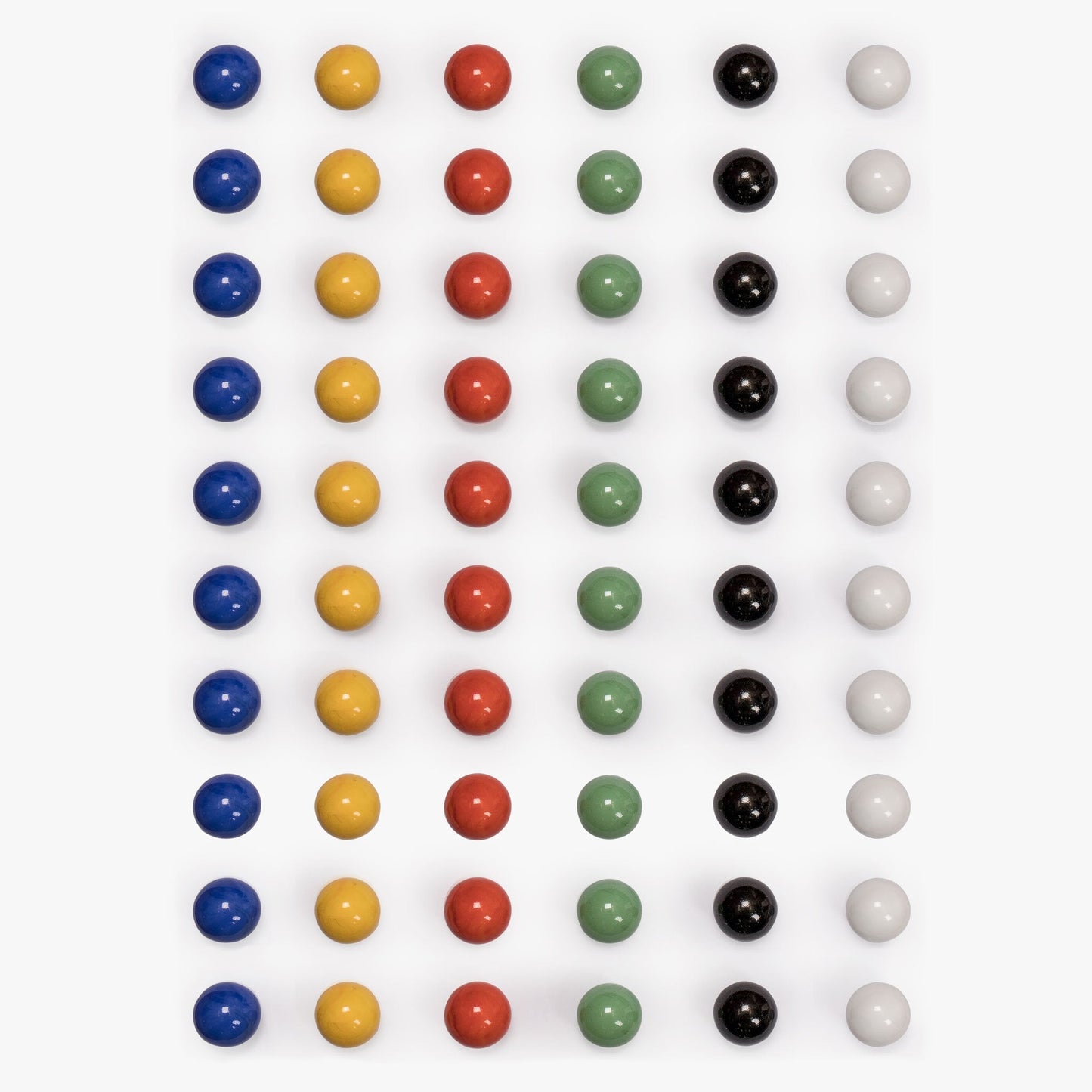 Yellow Mountain Imports 60 Pieces Chinese Checkers Marbles Set with Solid Colors - 16 Millimeters