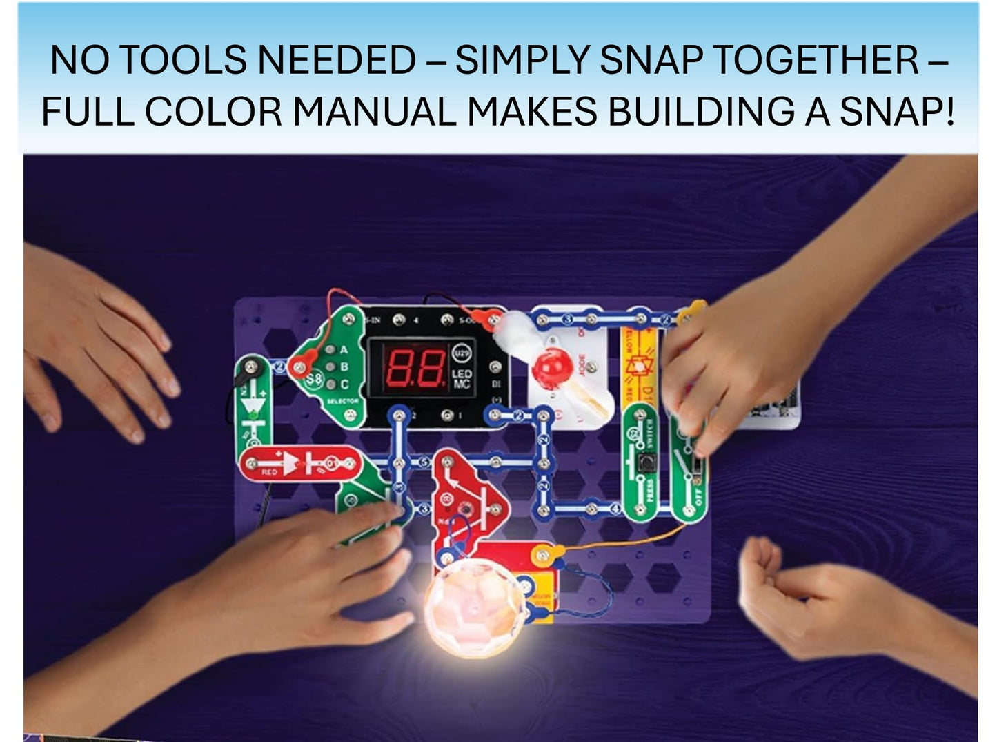 Snap Circuits “Arcade”, Electronics Exploration Kit, Stem Activities for Ages 8+, Full Color Project Manual (SCA-200)