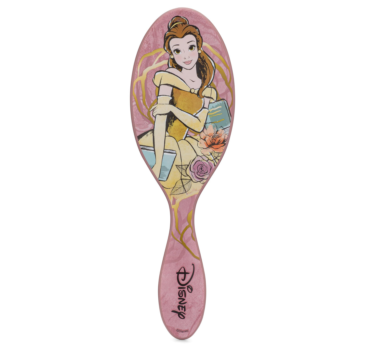 Wet Brush Disney Original Detangler - Belle Elegant Princess Design, Ultra-Soft IntelliFlex Bristles for Wet, Dry & Damaged Hair, Women & Men