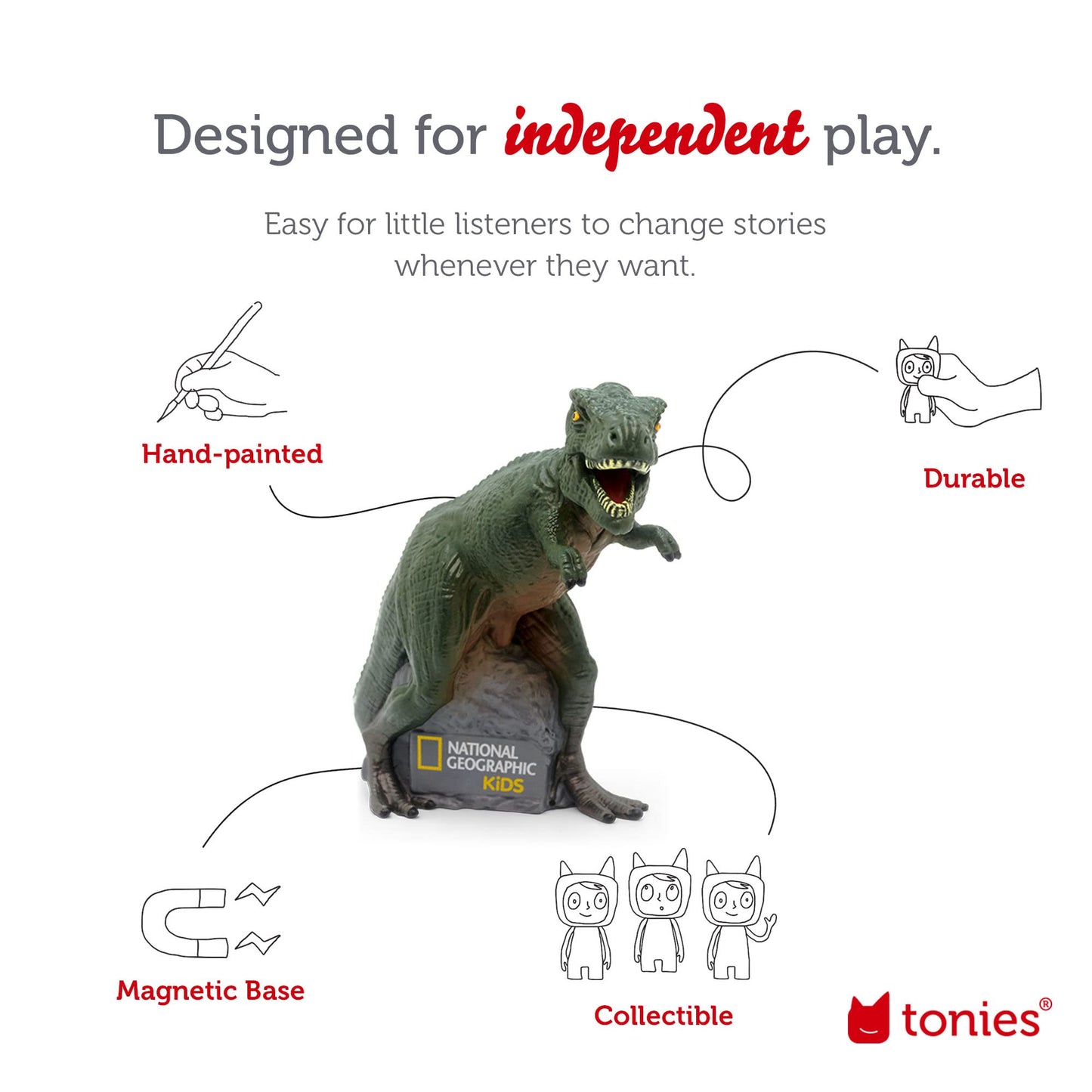 National Geographic Dinosaur Audio Play Character for Tonies